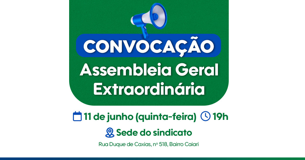 SIMERO convoca médicos para Assembleia Geral Extraordinária nesta quinta-feira, 11 de junho